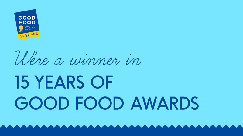 We're a 15 Years of Good Food Awards Winner