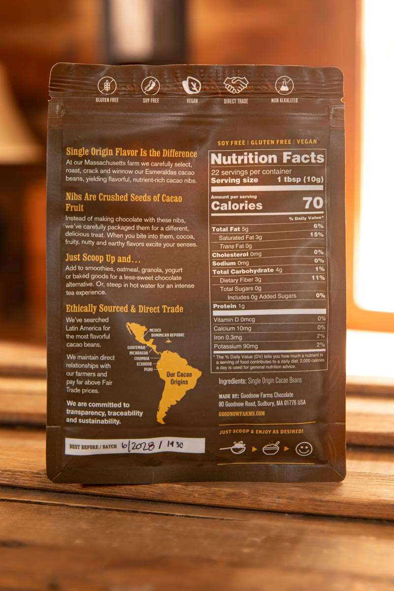 Roasted Cacao Nibs - Goodnow Farms Chocolate