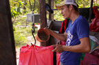 Local farmer prepares El Carmen cacao in Nicragua