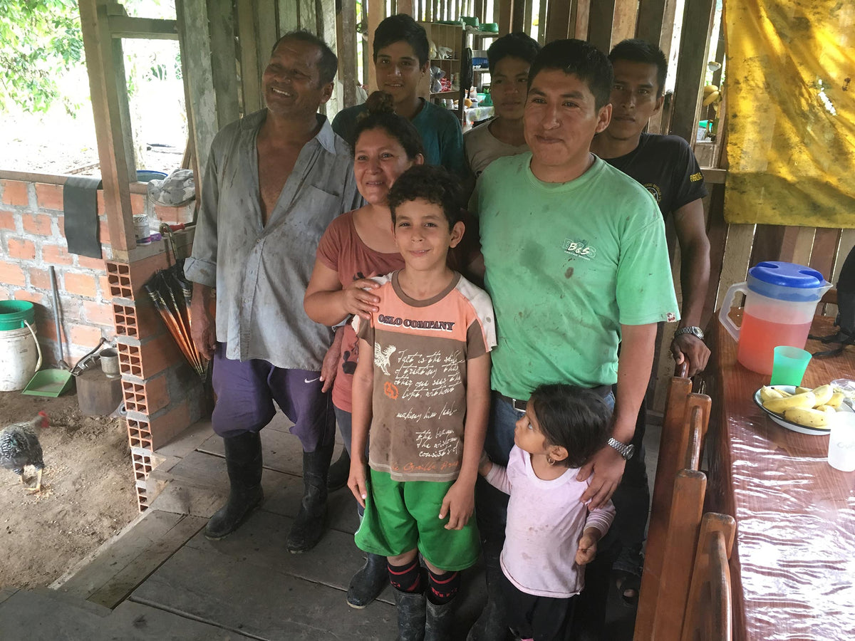 William Taleverano and his family.  After lunch William showed us around the farm.