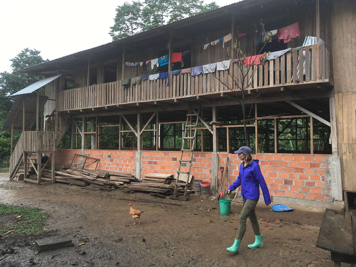After a two hour boat ride upriver we arrived at the Talaverano's farm...